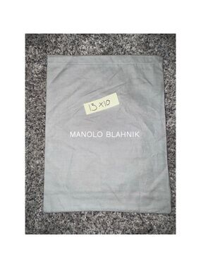 Manolo Blahnik Grey One Size Dust Bag Storage Pouch 13x10